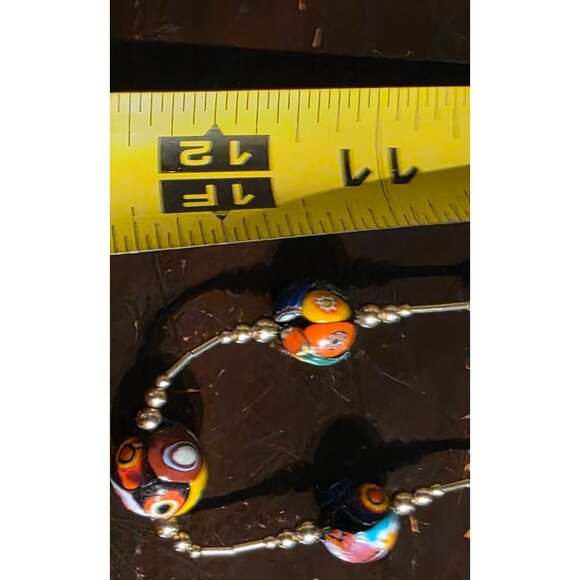 Vintage Necklace Murano Millefiori 12k gold filled clasp/beads 26" - Picture 3 of 13